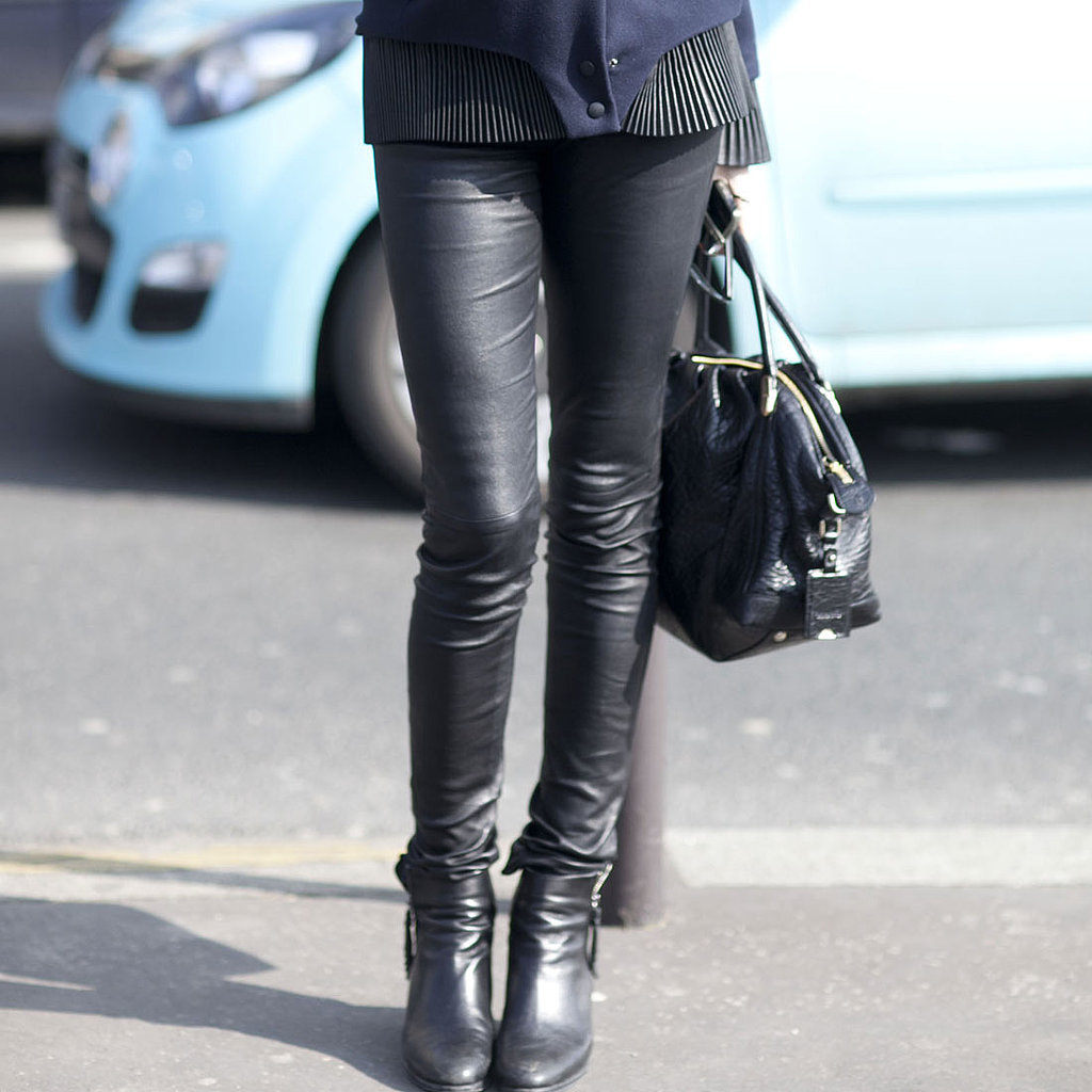 How to Wear Leather Pants | Street Style | POPSUGAR Fashion
