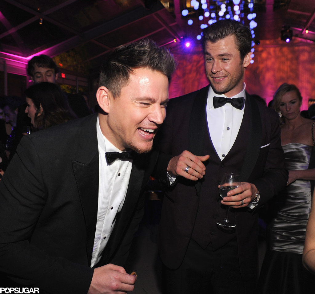 Channing Tatum was cracking up while mingling with Chris Hemsworth ...