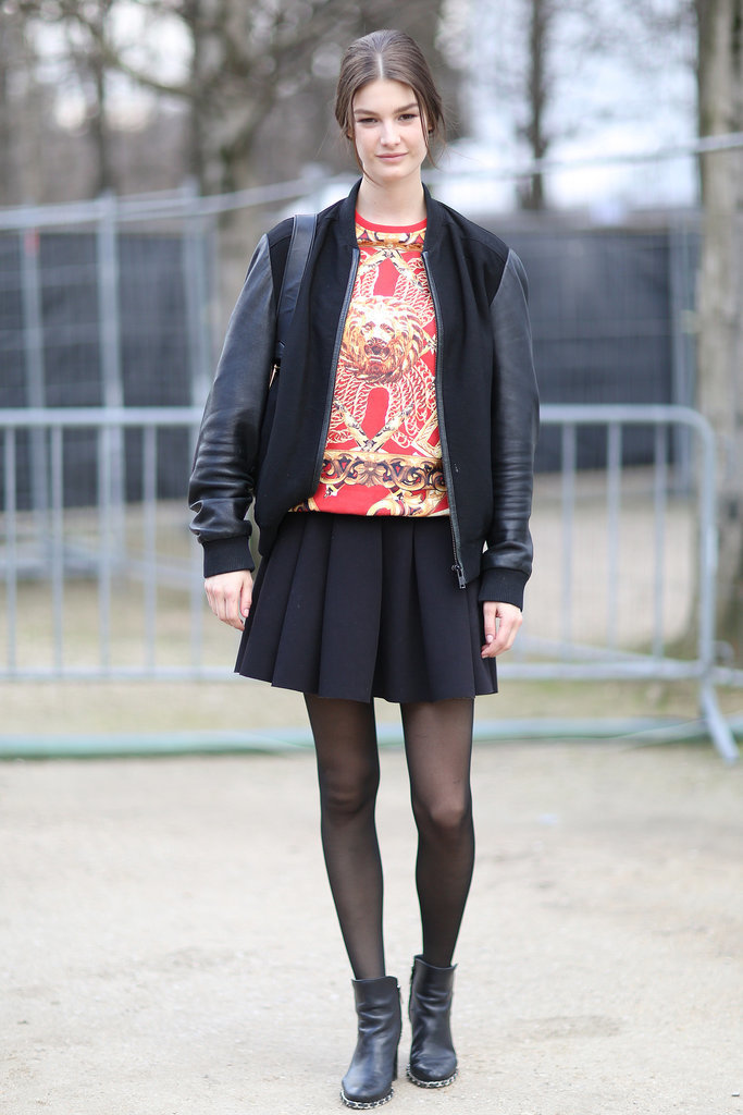 Model Street Style at Paris Fashion Week Fall 2014 | POPSUGAR Fashion UK