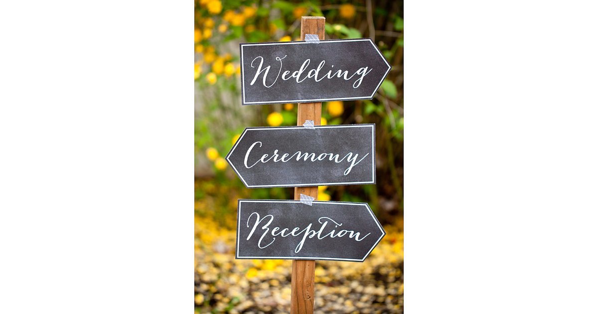 Multidirectional Signs | 28 Free Beautiful Wedding Sign Printables ...
