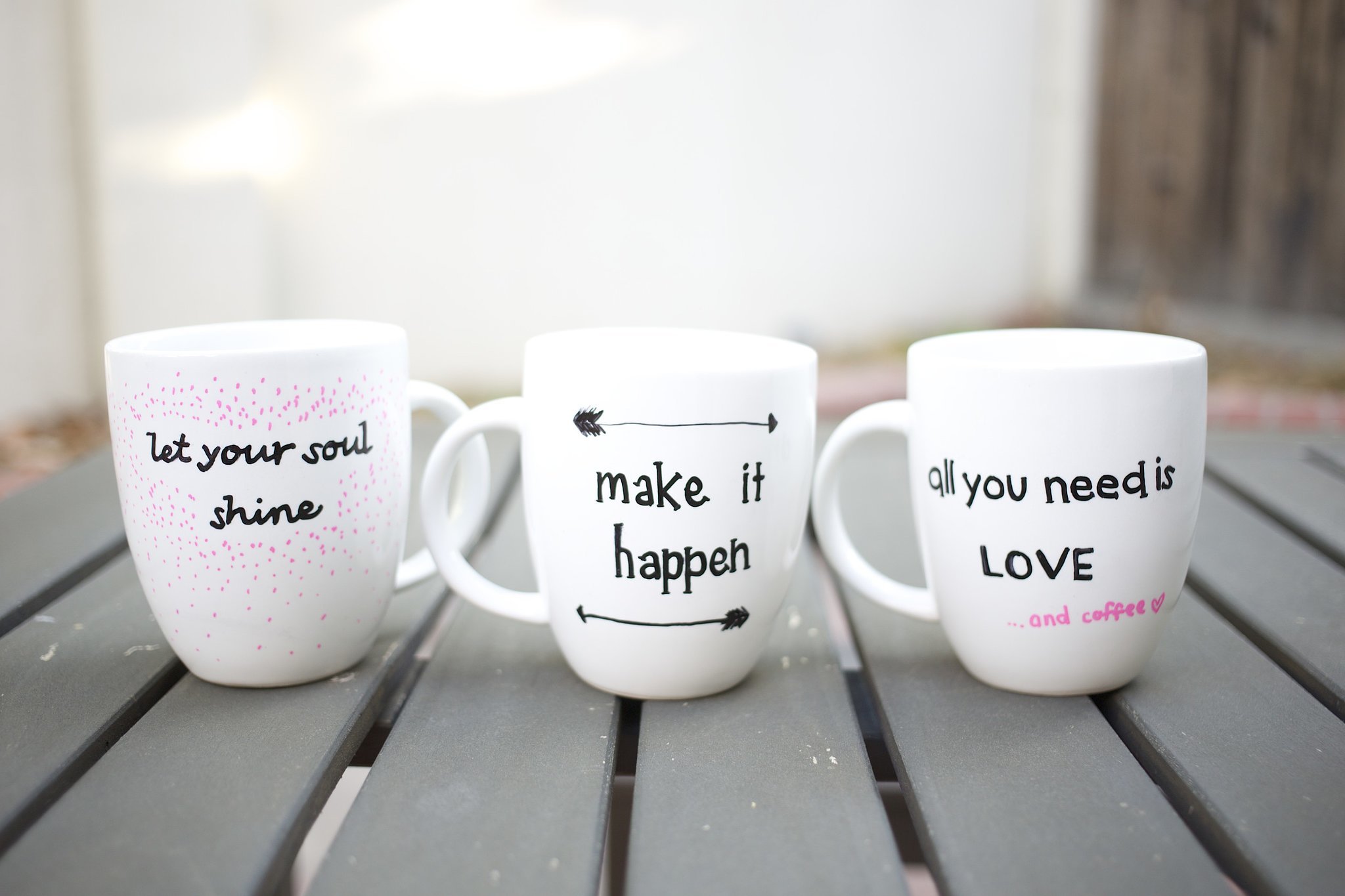 DIY Quote Stenciled Sharpie Mugs  POPSUGAR Smart Living