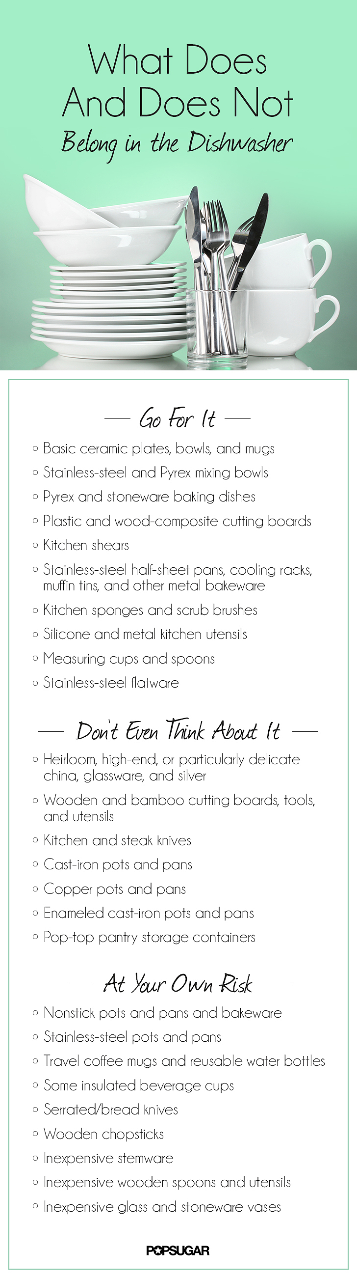 What Can and Cannot Go in a Dishwasher POPSUGAR Food