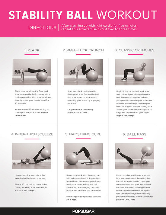 6 Must-Do Moves With a Stability Ball | Tone Your Muscles Faster With ...