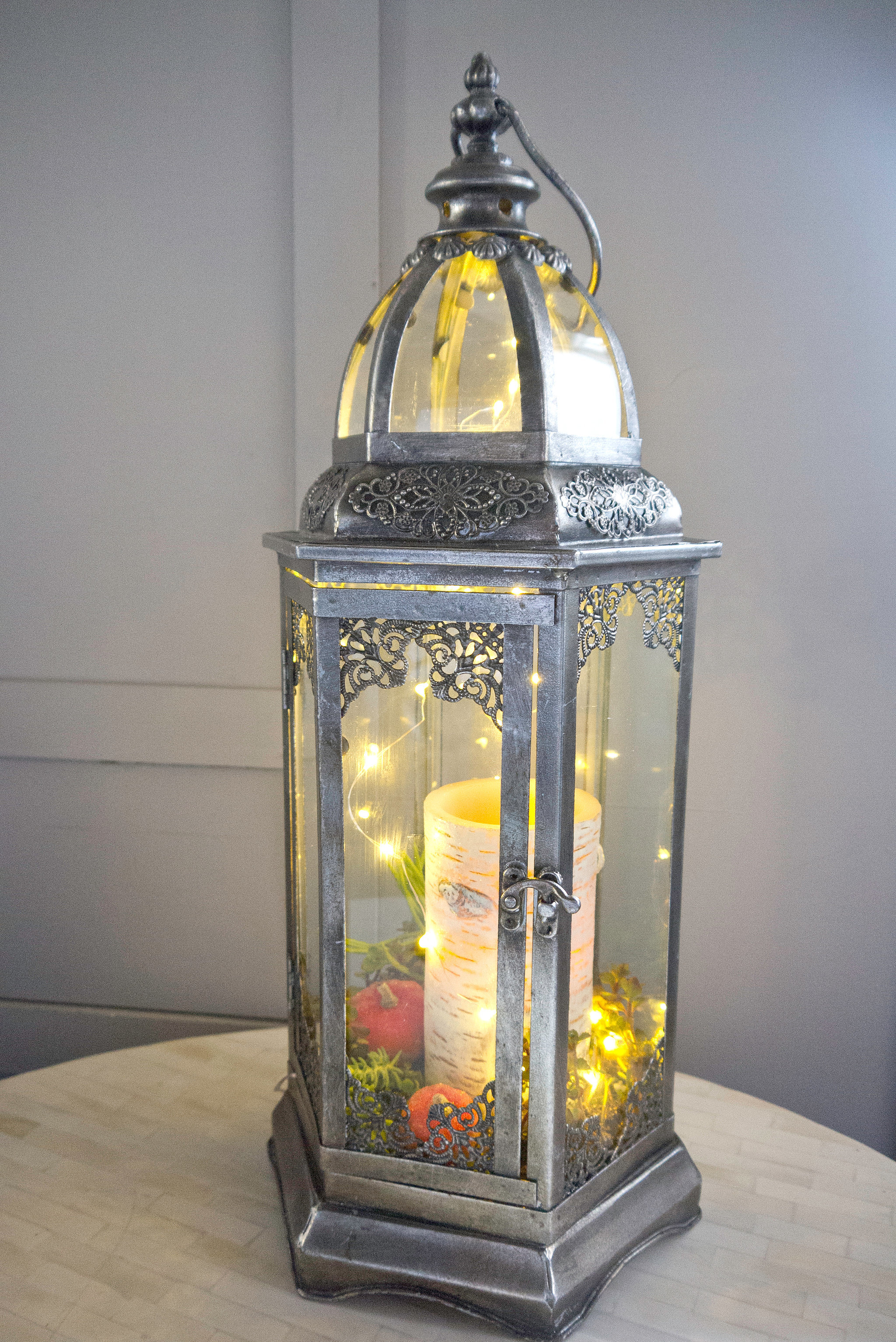 How to Make an Oversized Glass Candle Lantern - In My Own Style