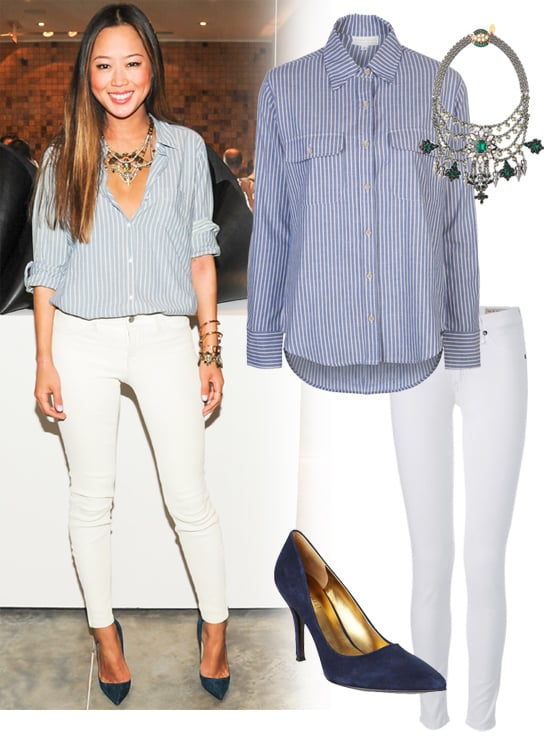 White jeans party outfit Clearance