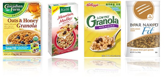 Side by Side Nutritional Comparison of Popular Granola ...