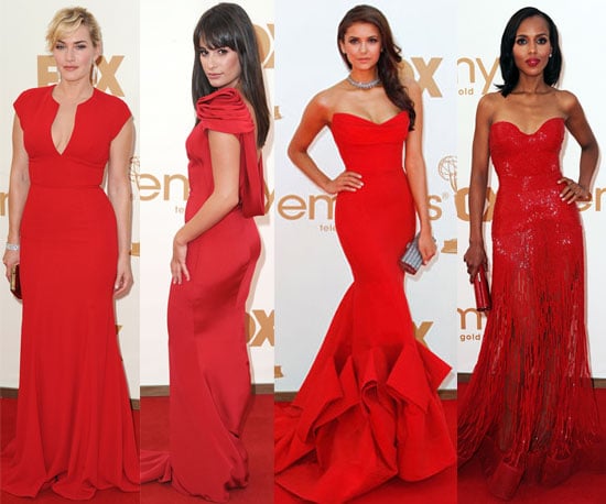 Celebrities in Red Dresses at the Emmys | POPSUGAR Fashion