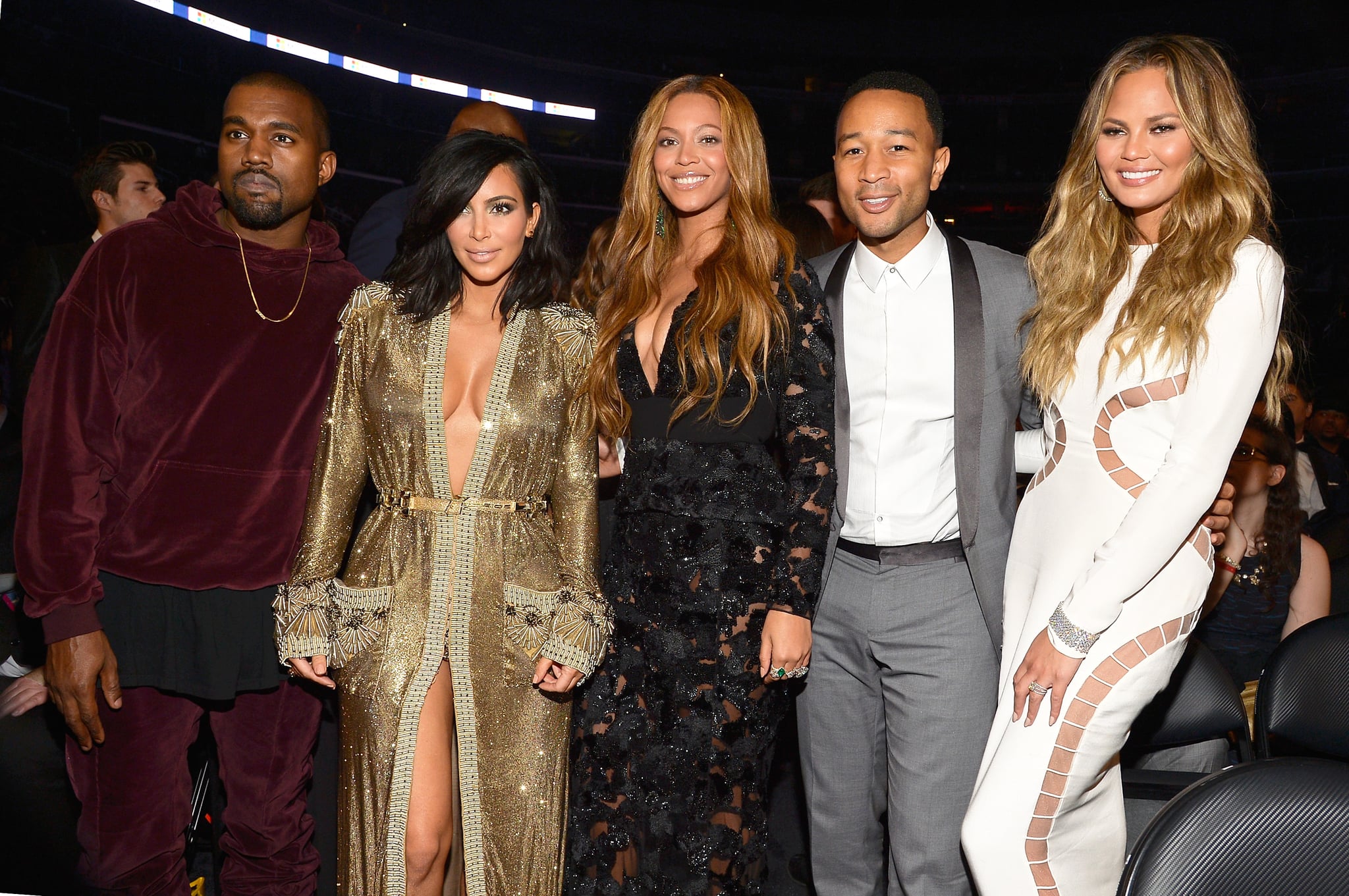 Beyonce With Kim Kardashian And Kanye West At The Grammys Popsugar Celebrity 7327