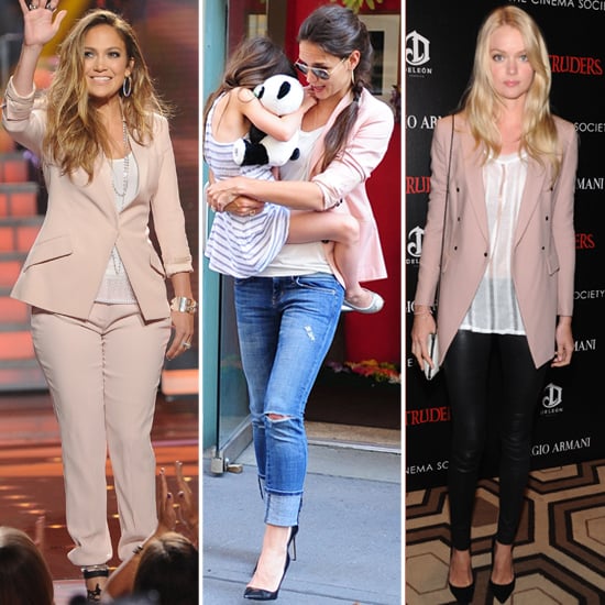 Celebrities Wearing SoftPink Blazers POPSUGAR Fashion