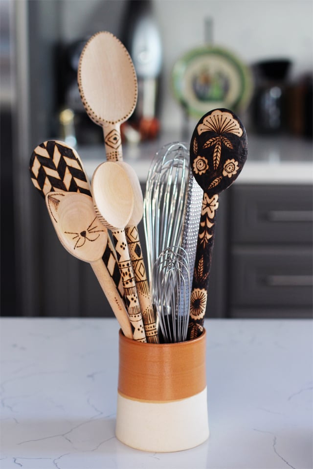 Wood Burned Spoons 28 DIY Gifts For the Cat-Lovers in 